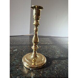 Baldwin Solid Brass 7" High Candlestick, Made in USA